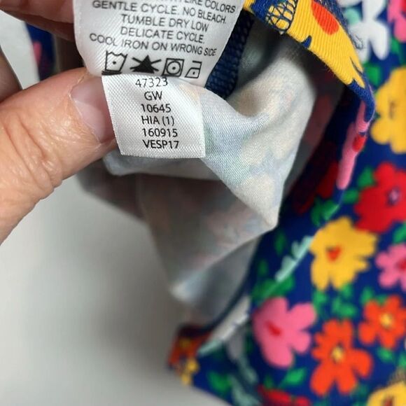 Hanna Andersson Floral Striped Racerback Shirt Size 10 - Picture 15 of 15